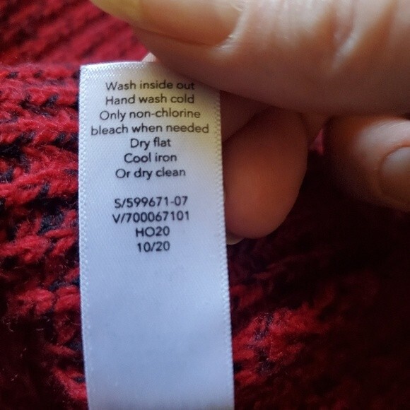 Athleta Sierra Red Marl Crew Neck Chunky Knit Sweater Wool Blend Large - Picture 7 of 8